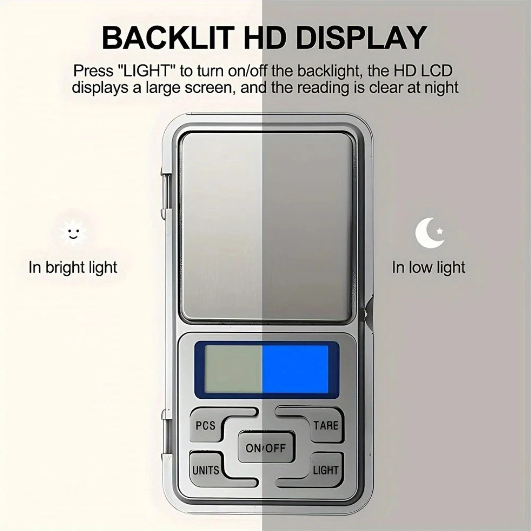 Portable 500g x 0.01g Mini Digital Scale Jewelry Pocket Balance Weight Gram LCD