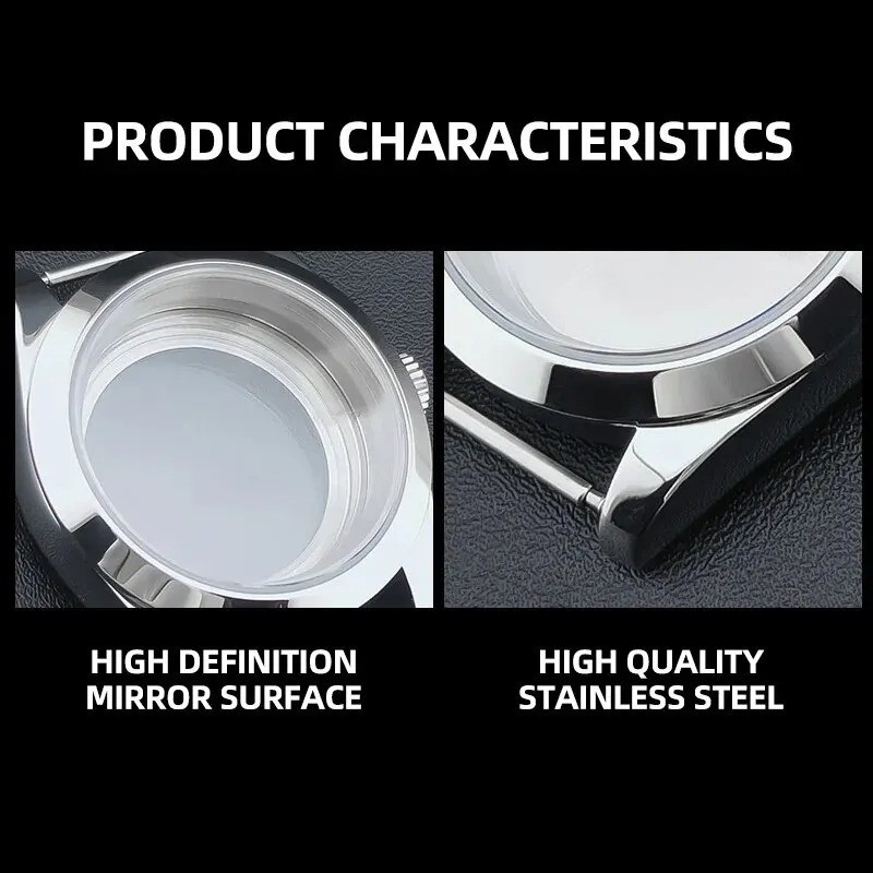 36mm 40mm 316L Stainless Steel Watch Case Sapphire Crystal Fits NH34 NH35