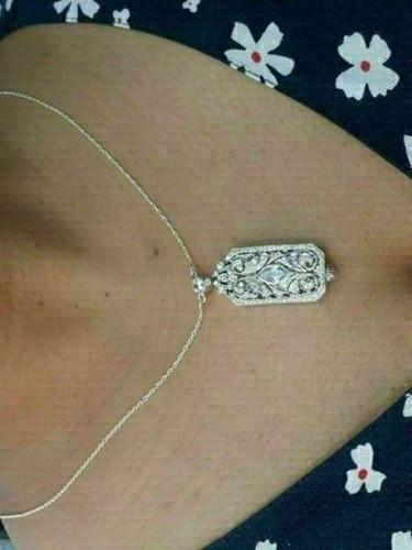 5.20Ct Marquise Cut Diamond Engagement Anniversary 14K White Gold Finish Pendant