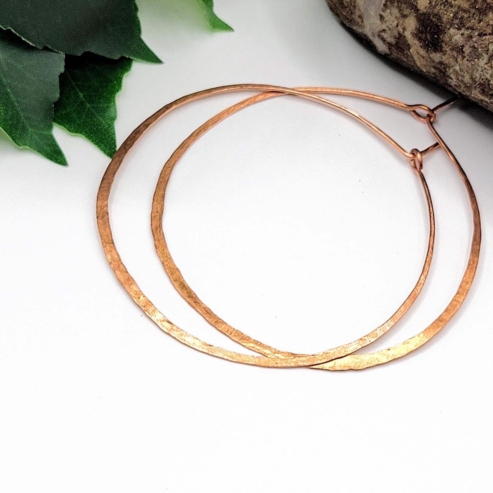 Pure Copper Healing Circle Circular Hoop Earrings Jewelry, Spiritual Kriya