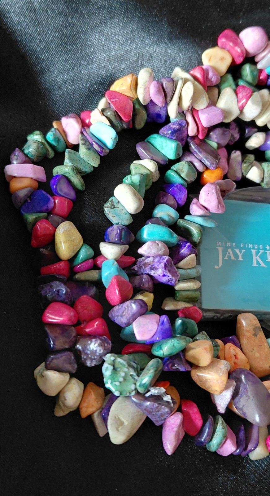 Jay King Mine Finds 60″ Multi-Strand Gemstone Chip Beaded Endless Rope Necklace