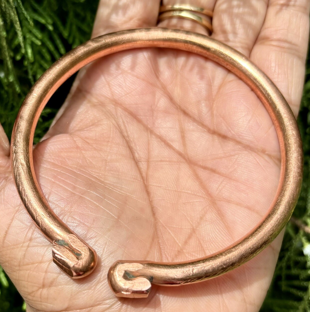1Pc Pure Copper Mens Healing Bangle, Cuff, Bracelet, Jewelry, Spiritual, 57 gram