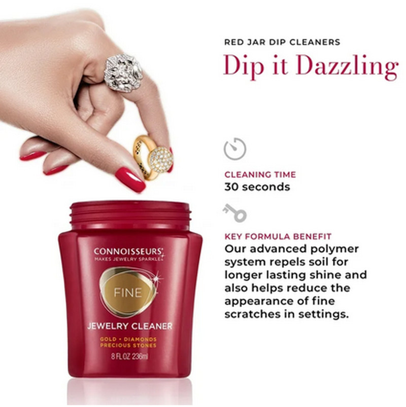 Connoisseurs Fine Jewelry Cleaner – Gold, Platinum, Diamonds & Gemstones Cleaner