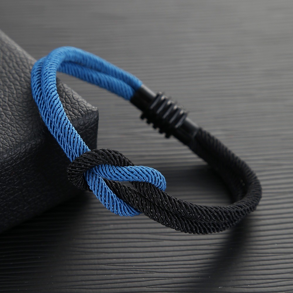 New Men Women Bracelet Fashion Square Knot Bracelets Outdoor Magnet Bangles Hot