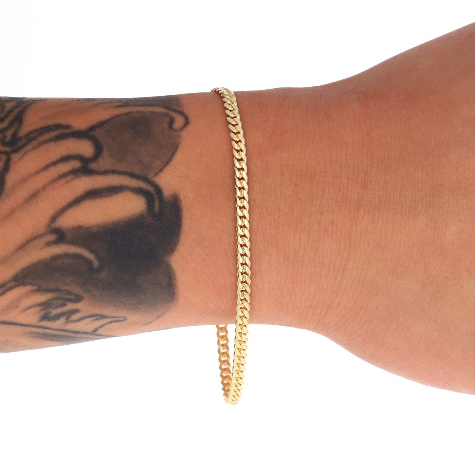 10K Yellow Gold Solid 2.7mm-10mm Miami Cuban Link Chain Bracelet Men Women 7″-9″