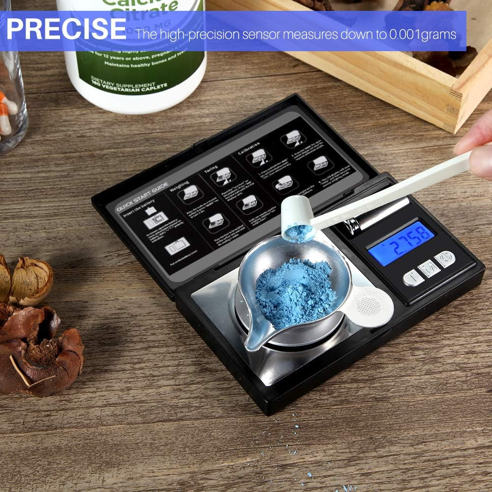 Milligram Scale 50G/0.001G Digital Jewelry Scale Micro Gram Scale for Powder