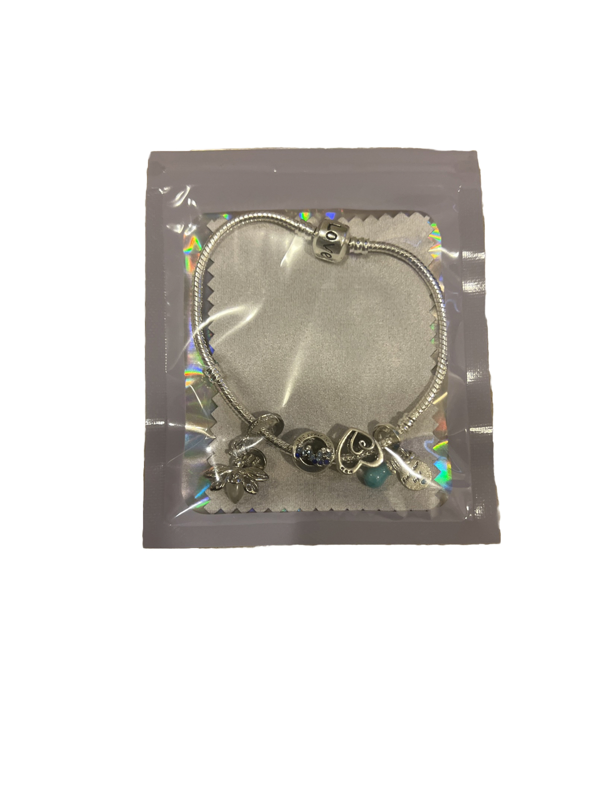 Charm Bracelet Silver 925 charms included as picture. 8in Signature Love