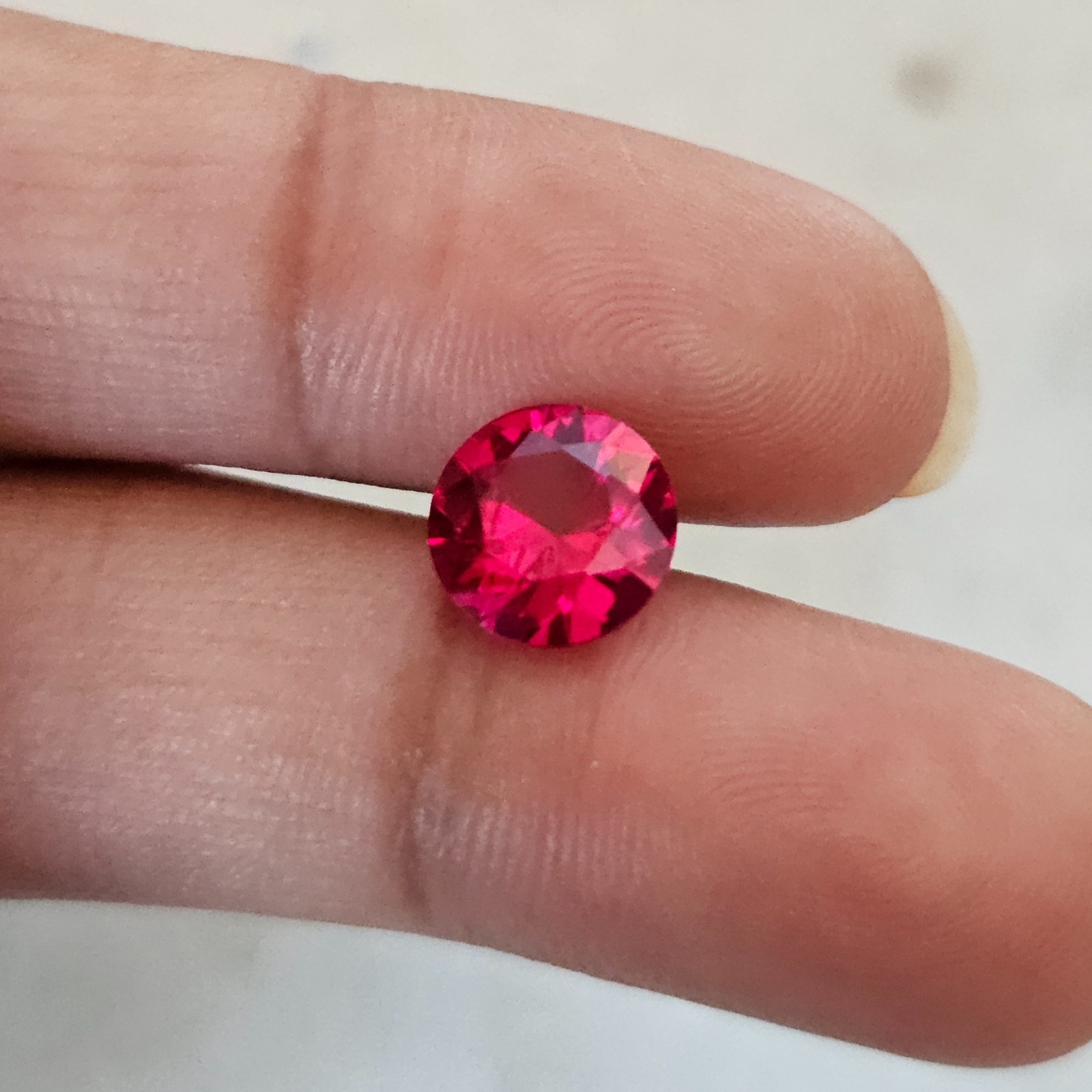 2 pcs 2.95 Ct each Ruby Round Cut Loose Gemstone Red July Birthstone