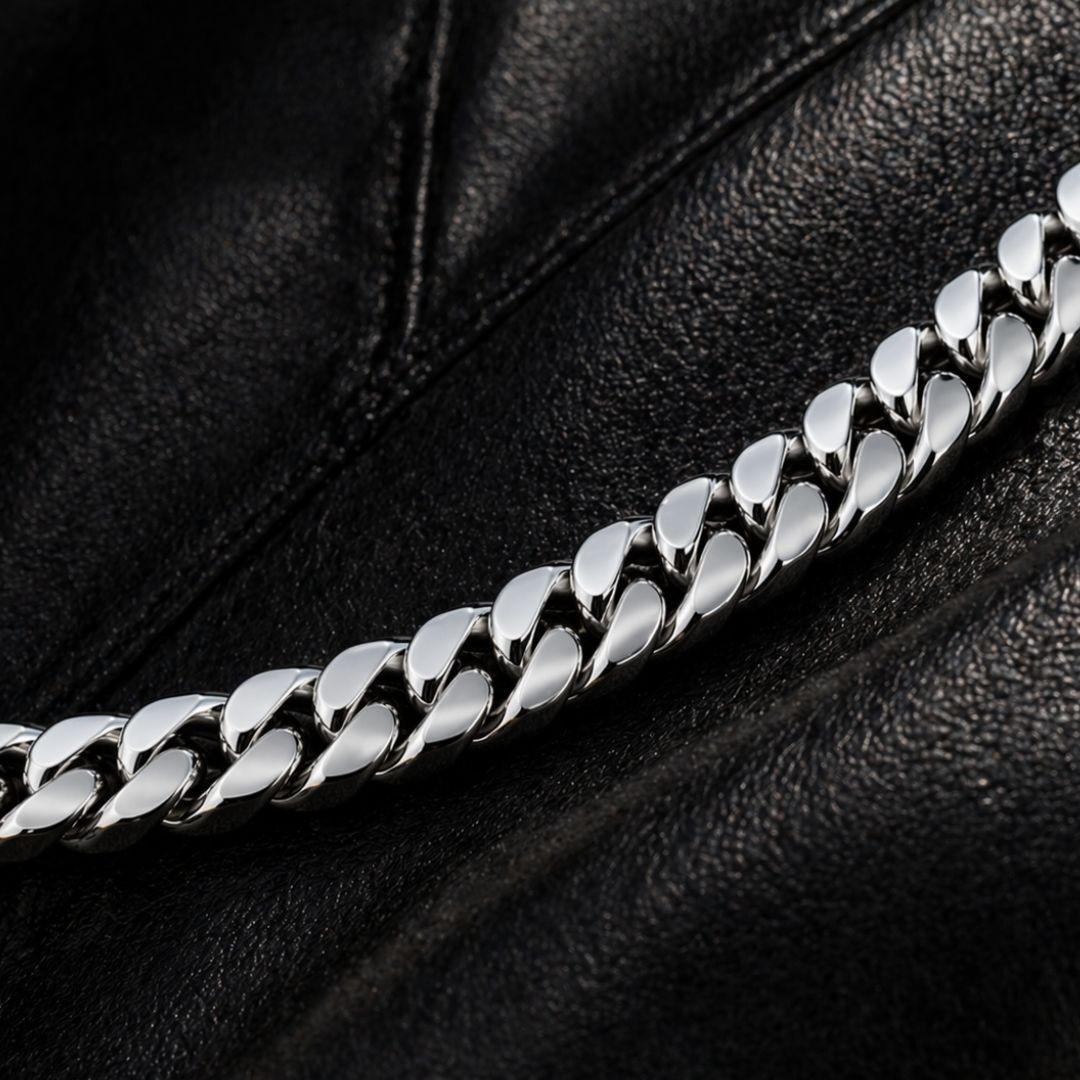 925 Sterling Silver Miami Cuban Link Chain Mens Necklace Bracelet 12.5mm Wide