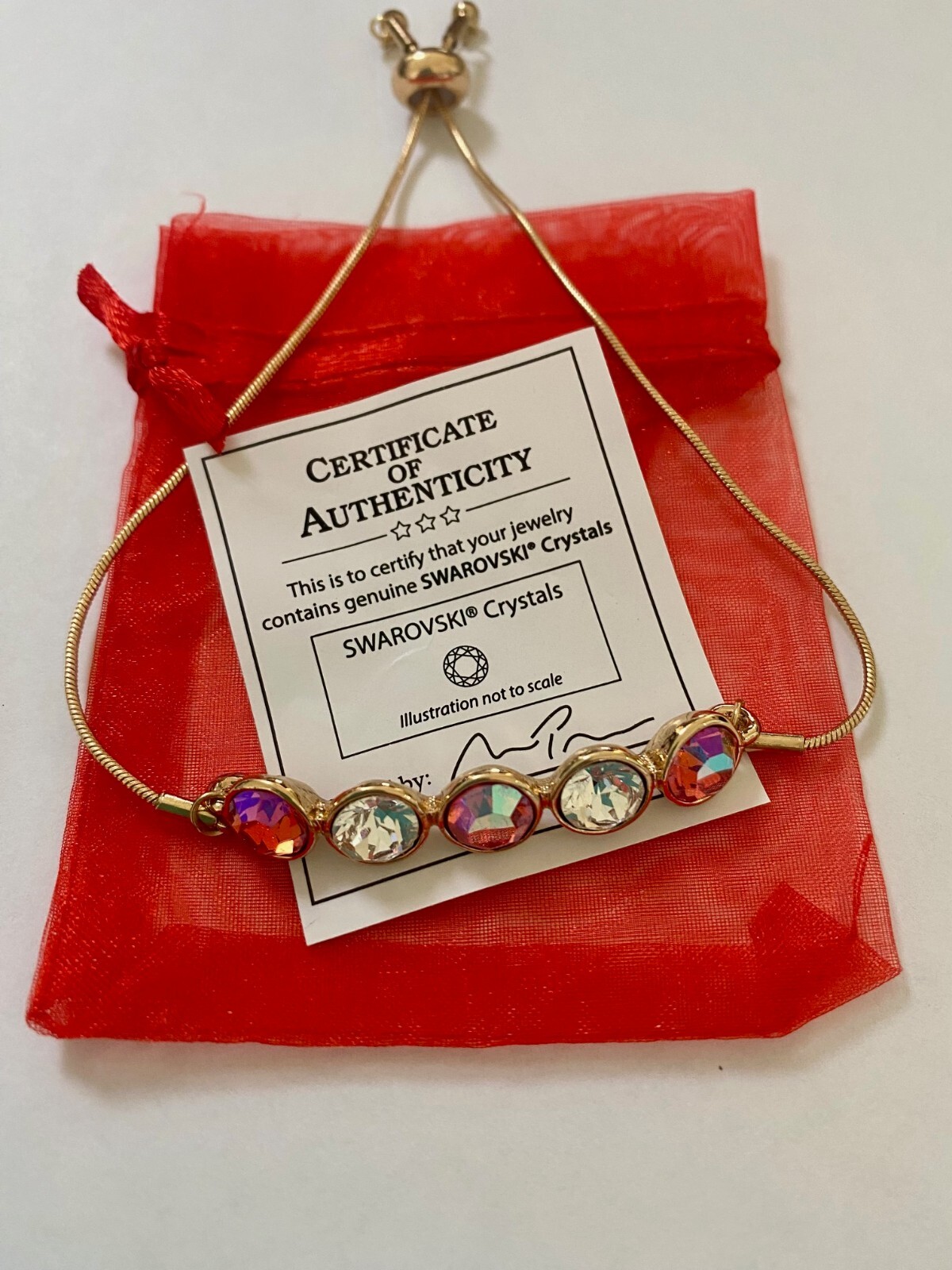 ** BUY 1 GET 1 FREE ** Genuine Swarovski Adjustable Bracelet-BRAND NEW!!
