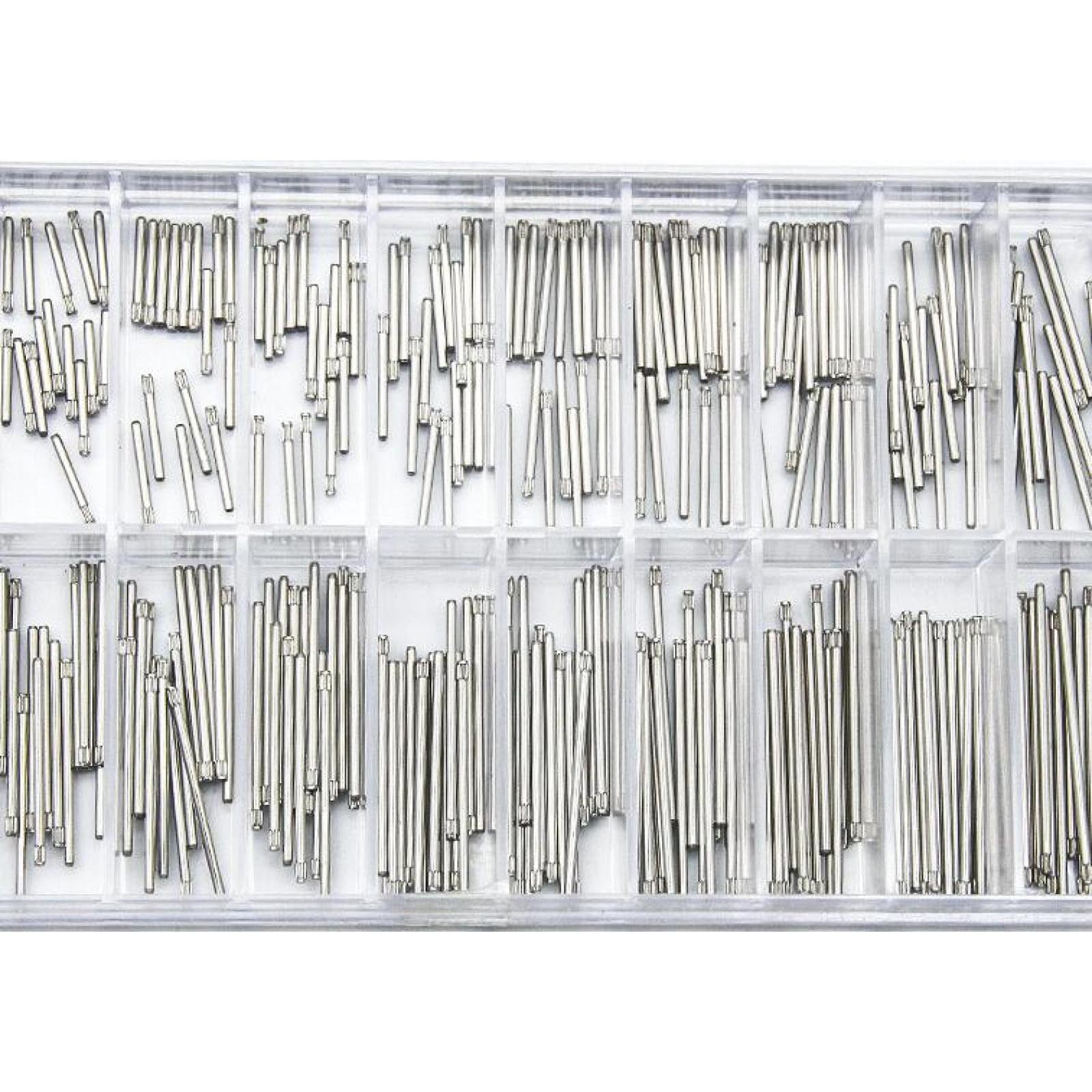 300Pcs 1.2/1.0mm 8-27mm Assorted Knurled Watch Band Bar Bracelet Link Pin