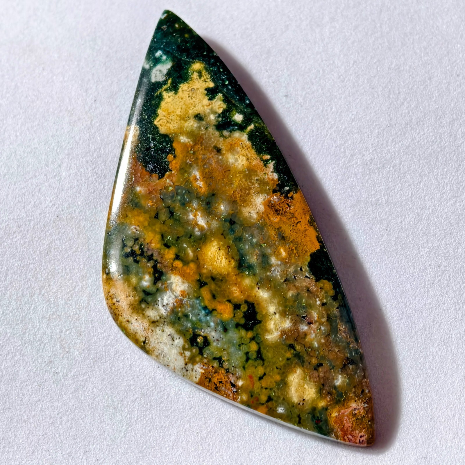 83 Cts Natural Ocean Jasper Cabochon Gemstone For Jewelry 66.8×30.4×5.8 MM
