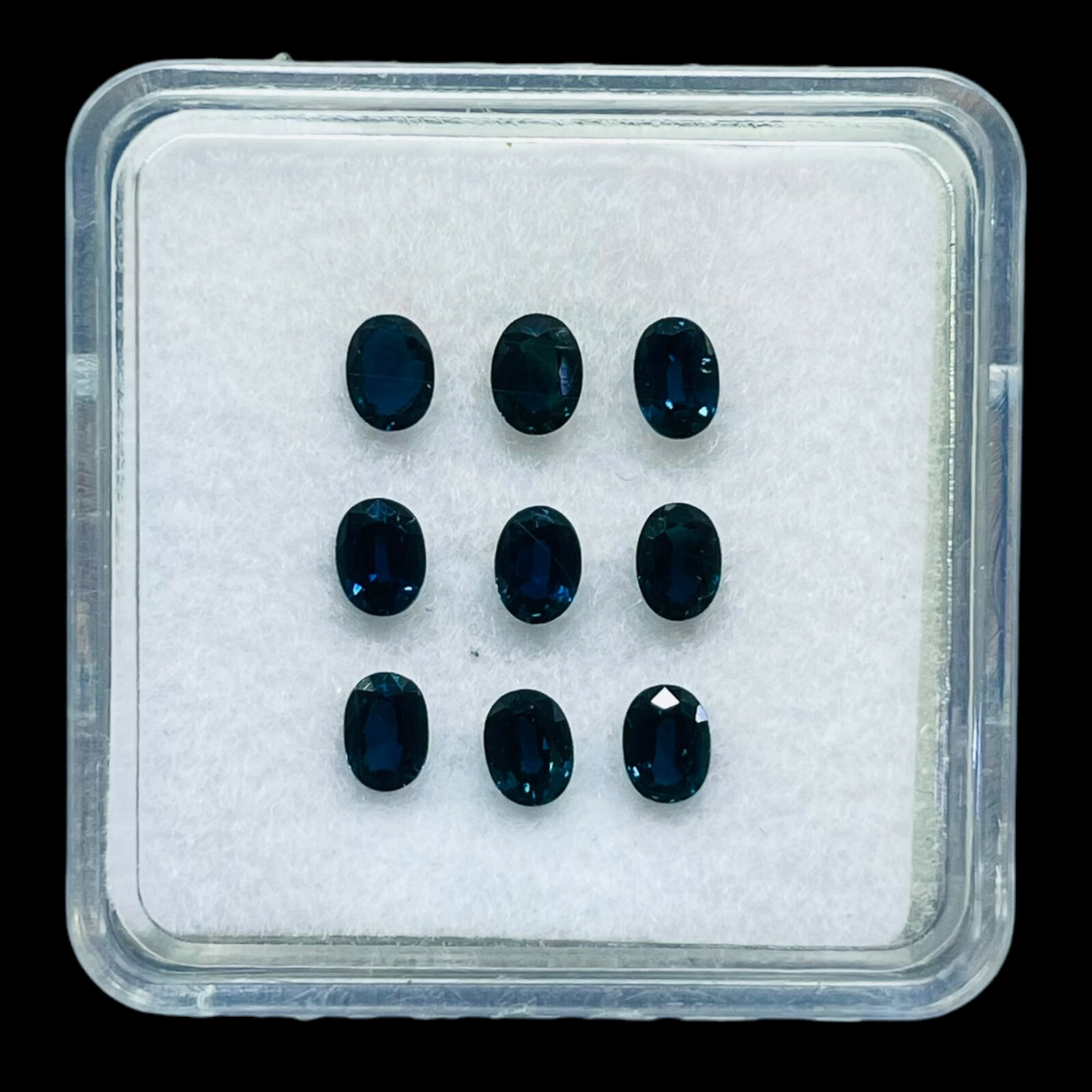 VVS 9 Pcs Natural Ceylon Blue Sapphire 3.5×2.5mm Oval Cut Loose Gemstones Lot