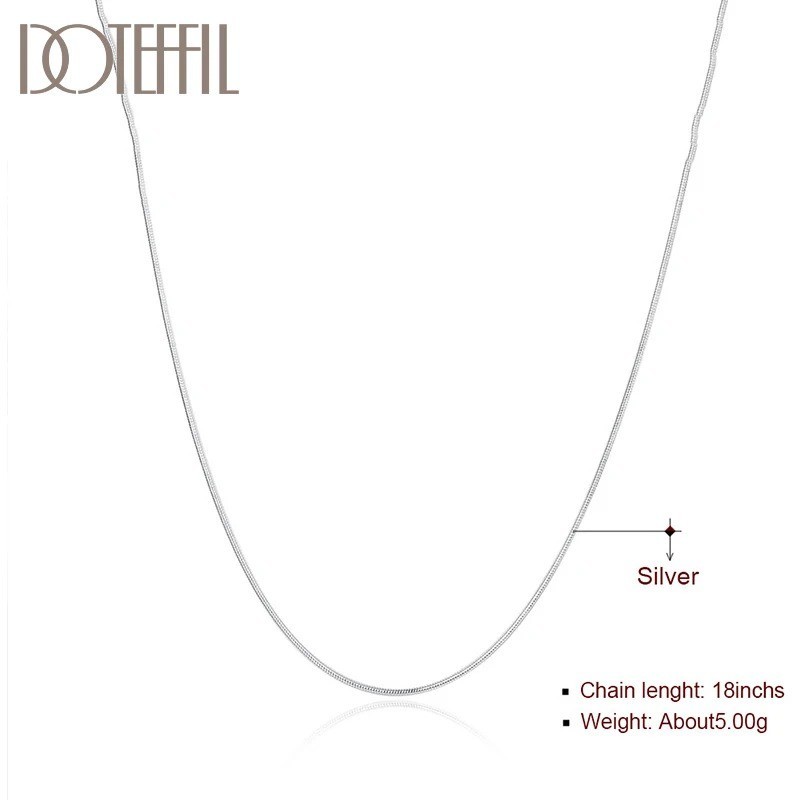 5/10PCS wholesale 925 sterling solid silver 1MM 16-30inch snake chain necklace