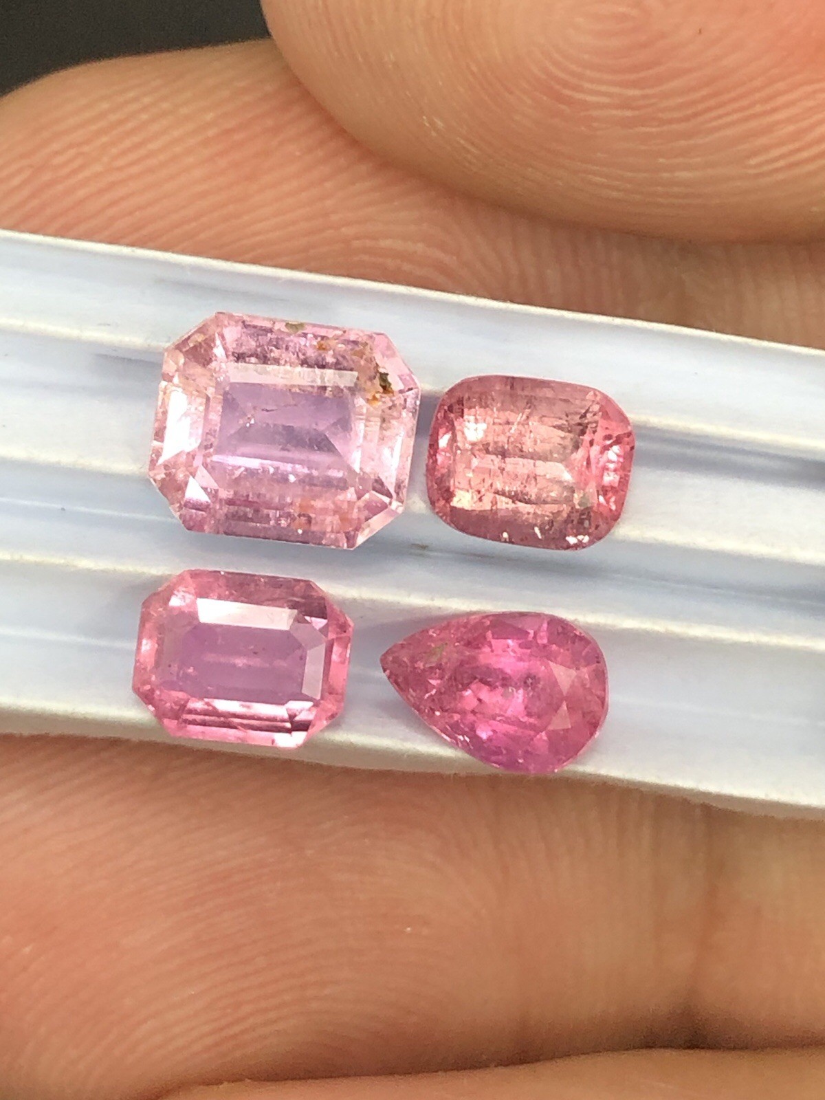4 Ct Pink Faceted Tourmaline Lot From Afghanistan
