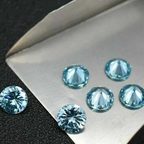 1.45 mm loose round fancy blue color treated melee Natural diamond .015ct SI-I3