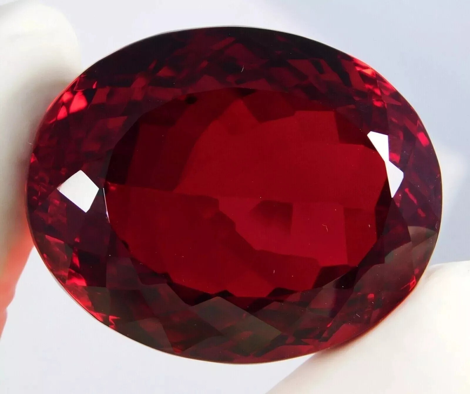 Natural Brazilian Red Topaz Certified 236+Ct AAA+ Oval Cut Loose Gemstone