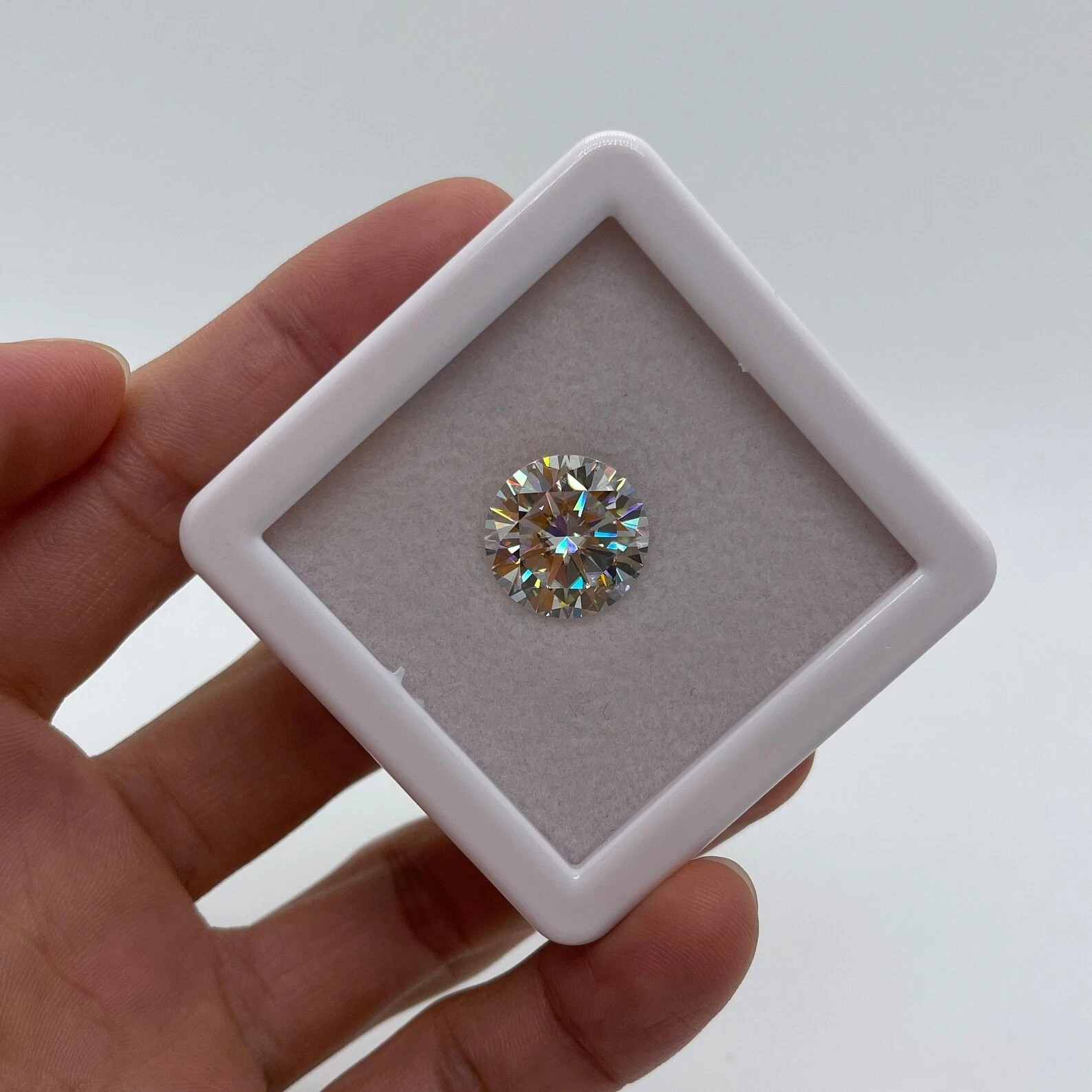 4.00 Carat Round Lab Grown Diamond D Color VVS1 Certified Loose CVD Stone