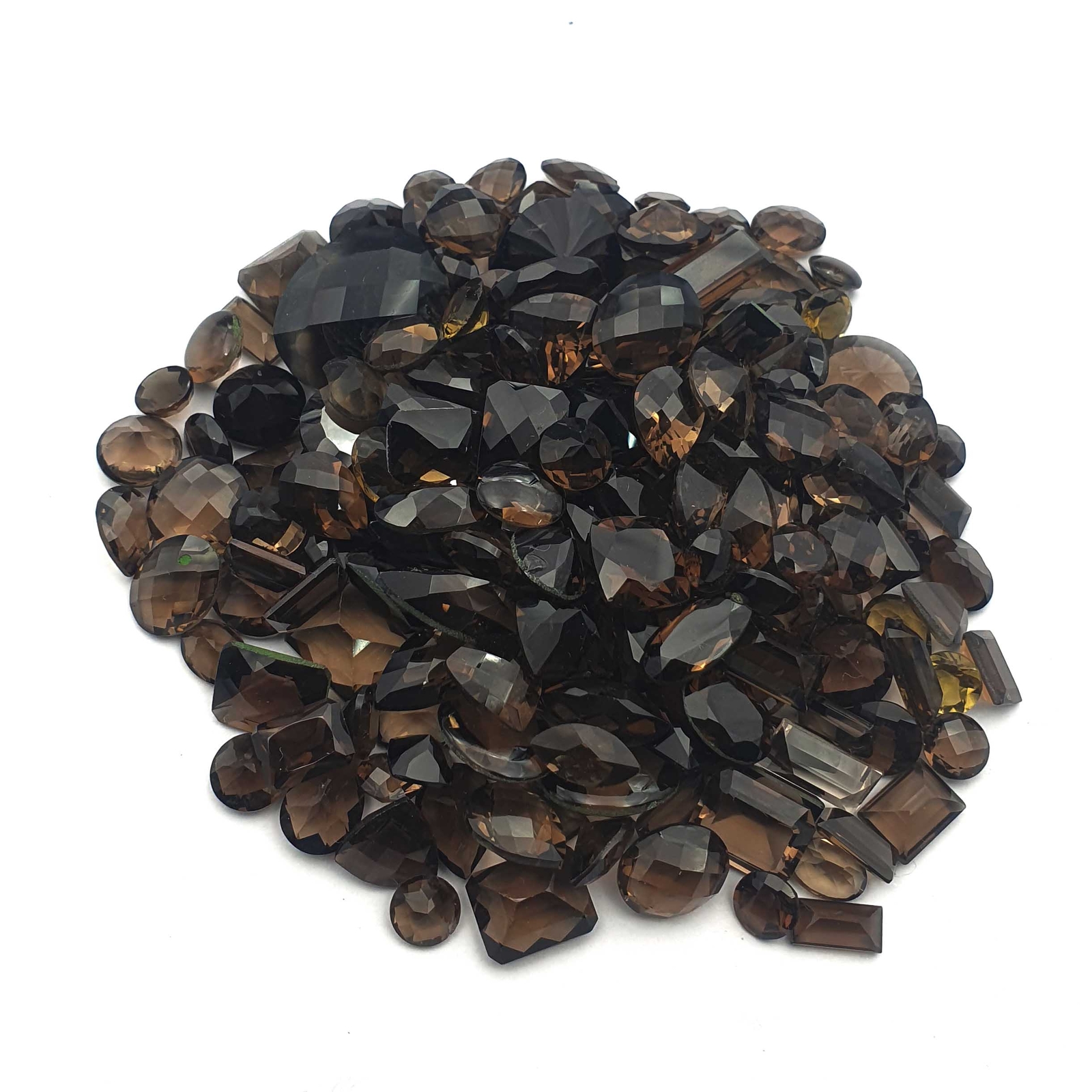 Natural Smoky Quartz Mix Cut Loose Stone Lot 5-20 MM 50 CT 33 Pcs