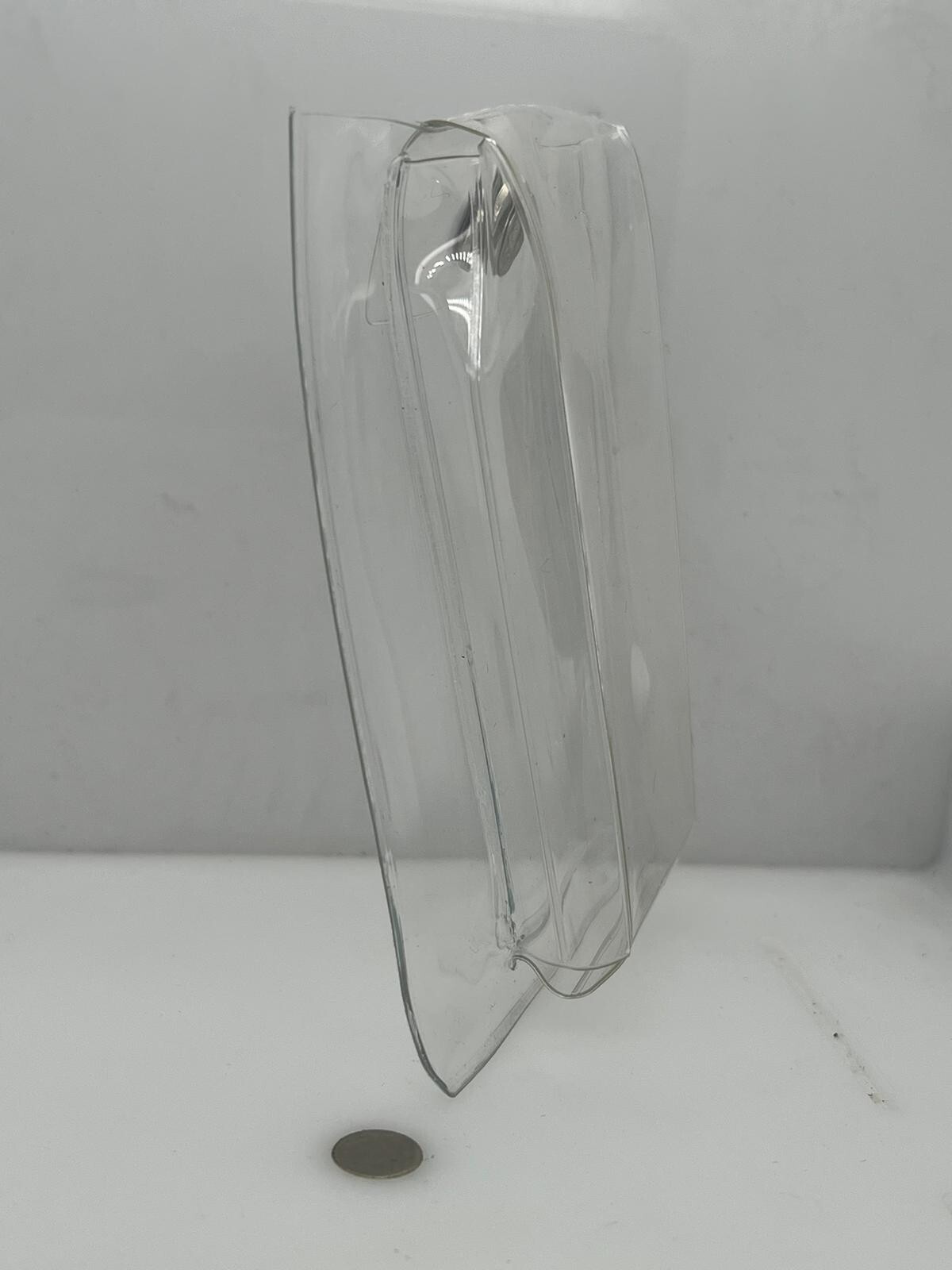 Clear Plastic Watch Snap Pouch With Slot For Card or Papers