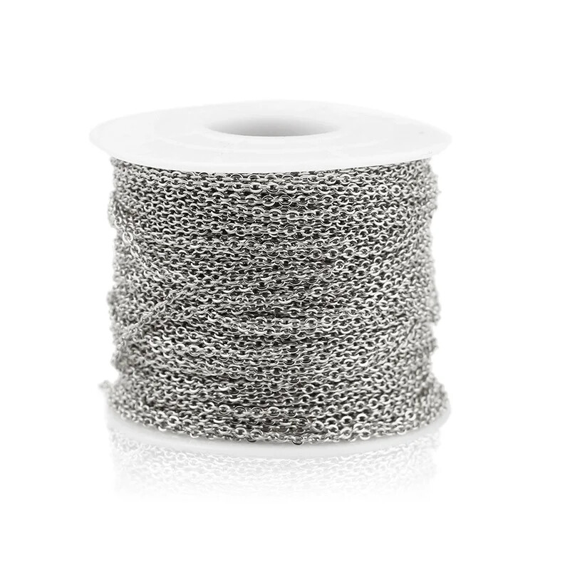 Stainless Steel Chain Bulk 1/1.5/2/2.5mm Necklace Chain Jewelry Making Findings
