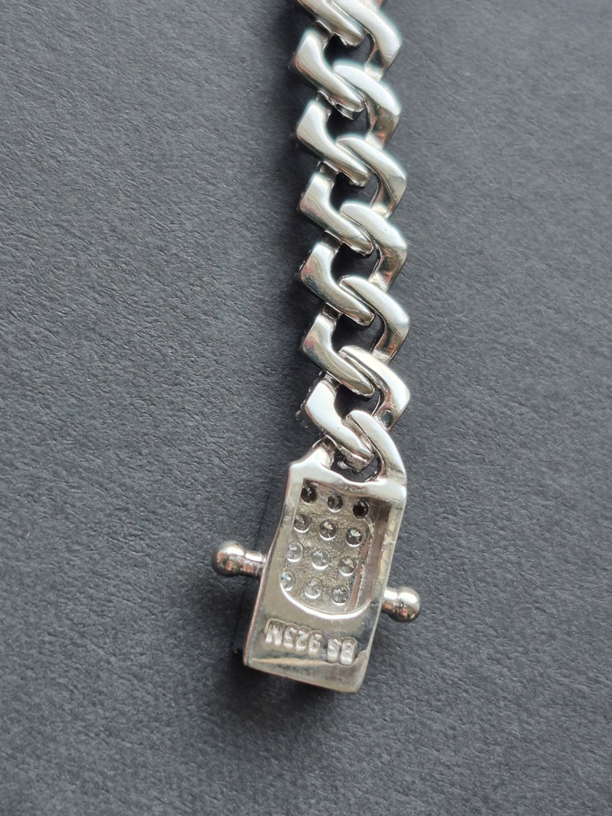 7.5 Moissanite Miami Cuban Monaco Bracelet Sterling Silver 6mm With Box lock
