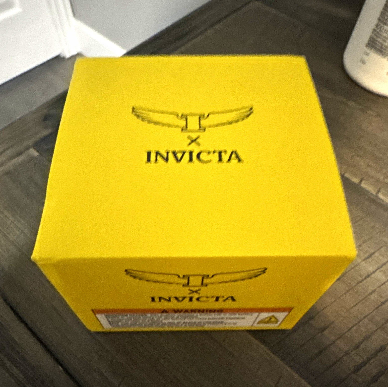 Invicta Men’s Chronograph Quartz Clear Case White Silicone Strap Gold Dial 50mm