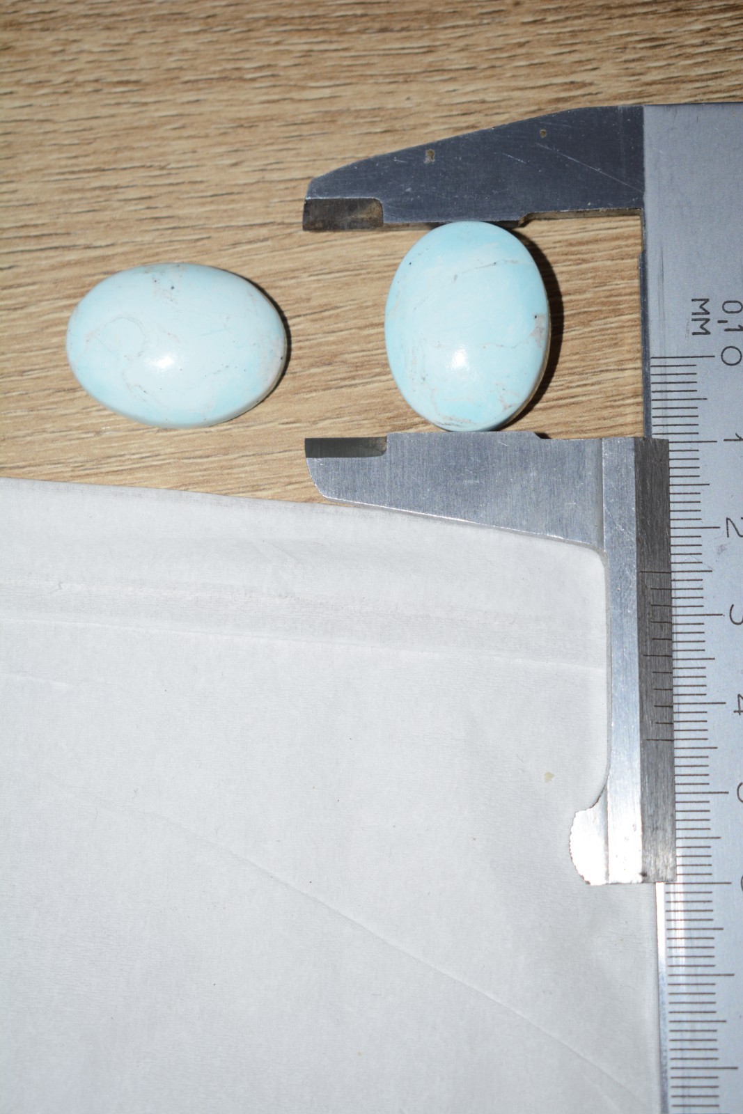 Rare Natural Armenian Turquoise Pair – 35.5 Carats, 2 in 1 lot