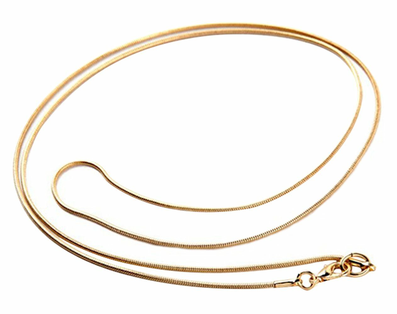 Men&Women’s 18K Gold Filled Tarnish-Free Classic 1.6mm Wide Snake Chain Necklace