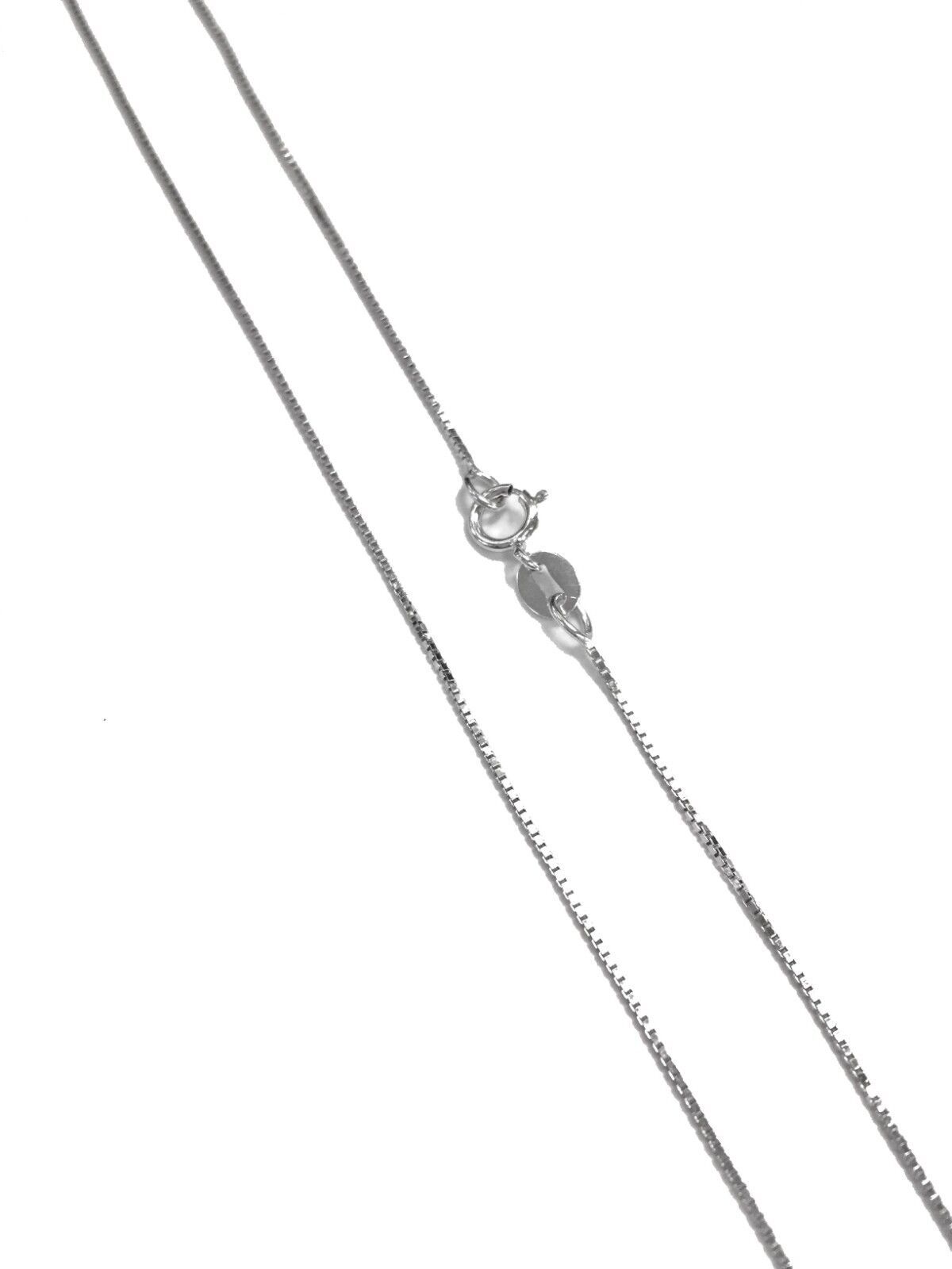 Sterling Silver 925 | Rhodium Box Italian Chain | 0.6mm Thin