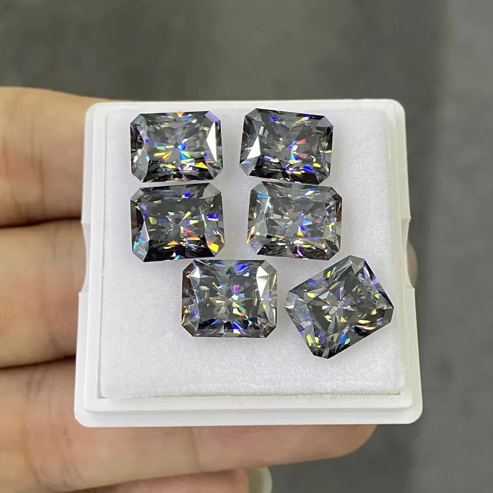 Quality Gray Color 0.5-3ct Multi-Shaped Moissanite Loose GRA for Jewelry Making