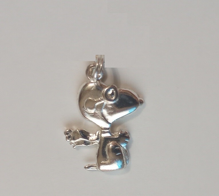 .925 Sterling Silver Necklace With Plated Peanuts Snoopy Fighter Ace Pendant