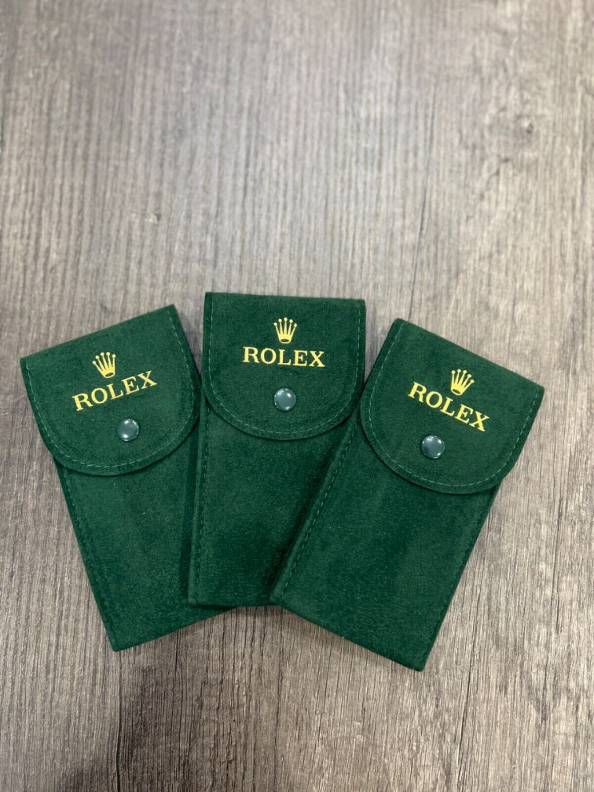 ROLEX GREEN SOFT VELVET TRAVEL POUCH – 1PC – SERVICE POUCH W/ INSER