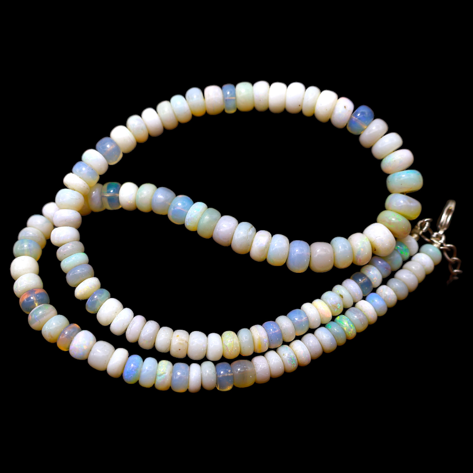 Rondelle Smooth 5X8 MM Fire Opal Beaded Not Applicable Sister New Boho Necklace