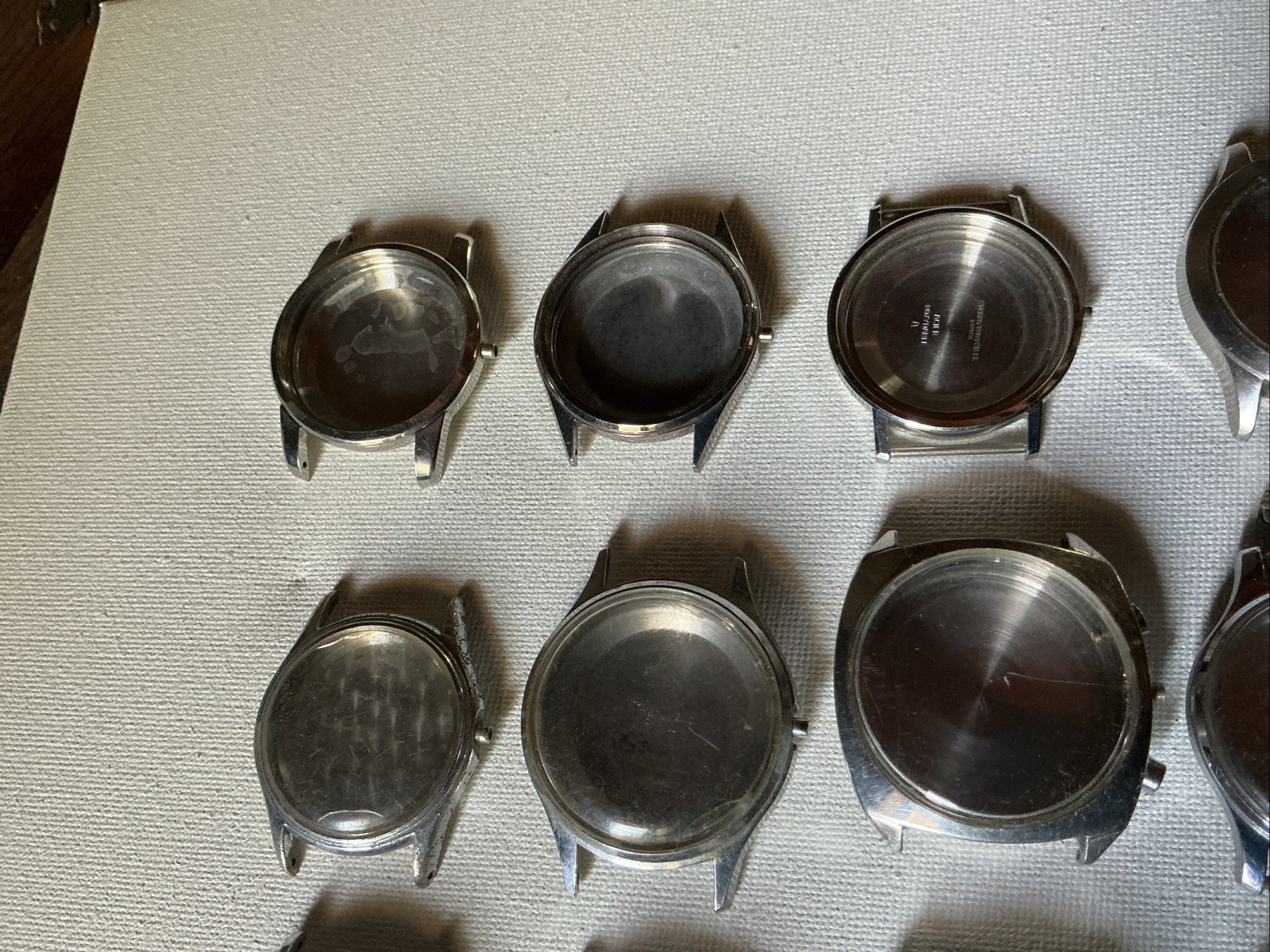 Lot Of Men’s Vintage Wristwatch Case Cases For Parts Or Repair
