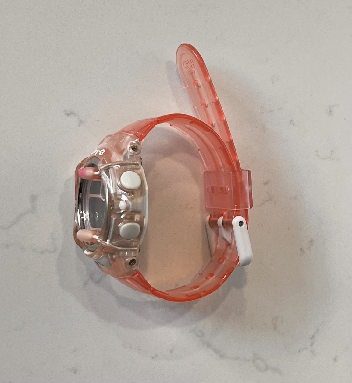 CASIO vintage BG-169R Translucent Pink Resin Case & Band Baby G Shock Watch