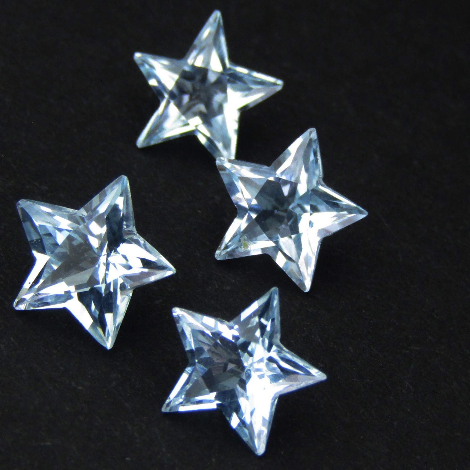 4.92Cts Decorative Natural Sky Blue Topaz Nice Star Shape 4 Pieces Of Gems