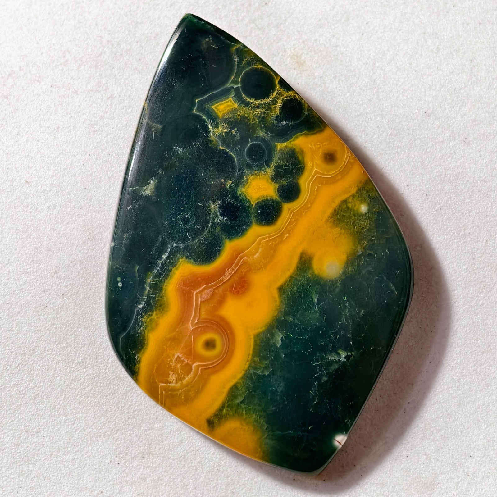 83 Cts Natural Ocean Jasper Cabochon Gemstone For Jewelry 53.7×34.9×6.5 MM