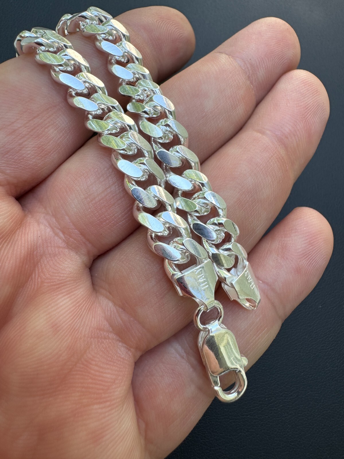 Mens Real Solid 925 Sterling Silver Miami Cuban Chain 2-12mm Heavy Link Necklace