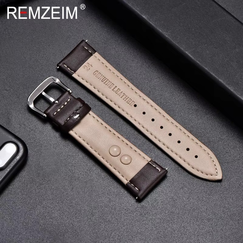 16mm 18mm 20mm 22mm 24mm Genuine Leather Watch Band Strap Bracelet