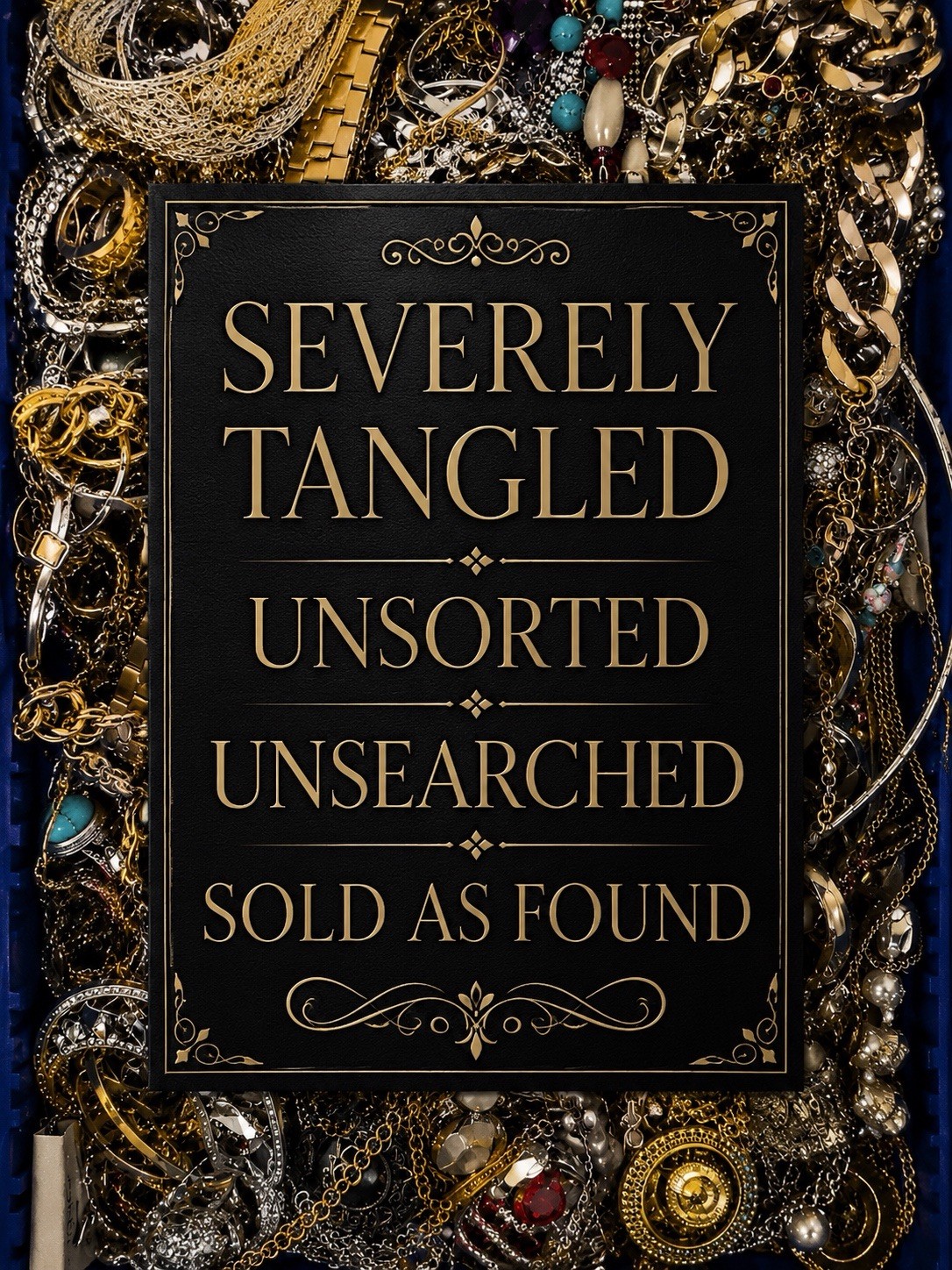 🏆 2 LB Severely Tangled Jewelry Lot Unsorted Unsearched Reseller Treasure Hunt