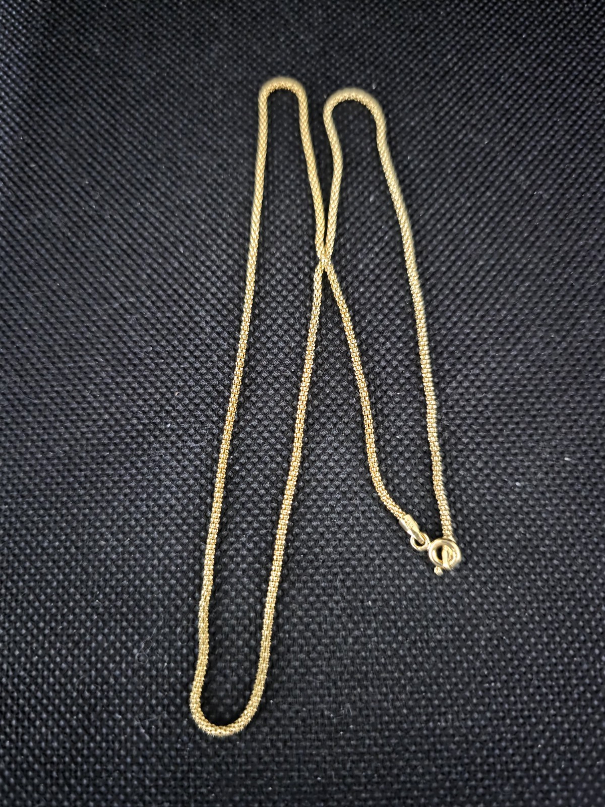 Designer Gold Vermeil Popcorn Chain Necklace 925 Sterling Silver 18″ 1.75mm