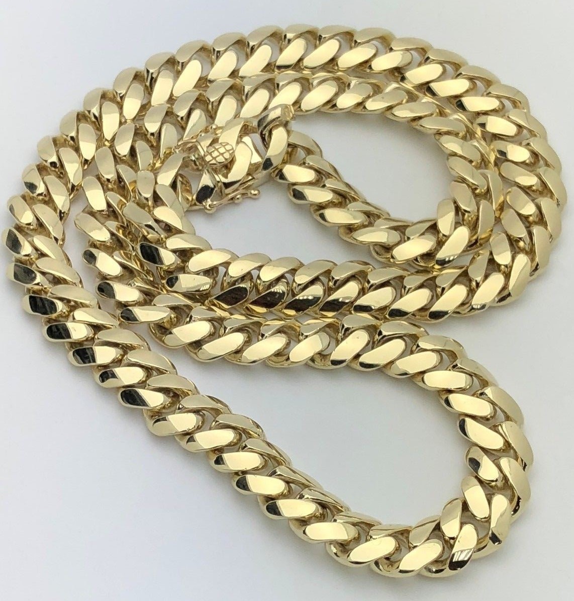 10k Yellow Gold Solid Heavy Miami Cuban Link Chain Necklace 24″ 7mm 229.9gram