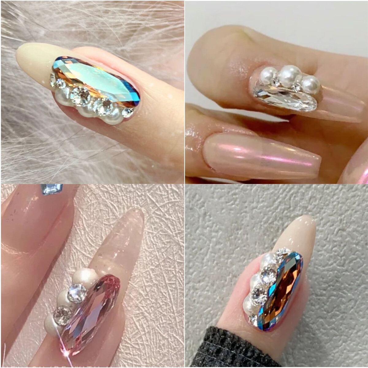 4161 Elongated Baguette Colorful Sew On Stones Point Back Crystal Rhinestones