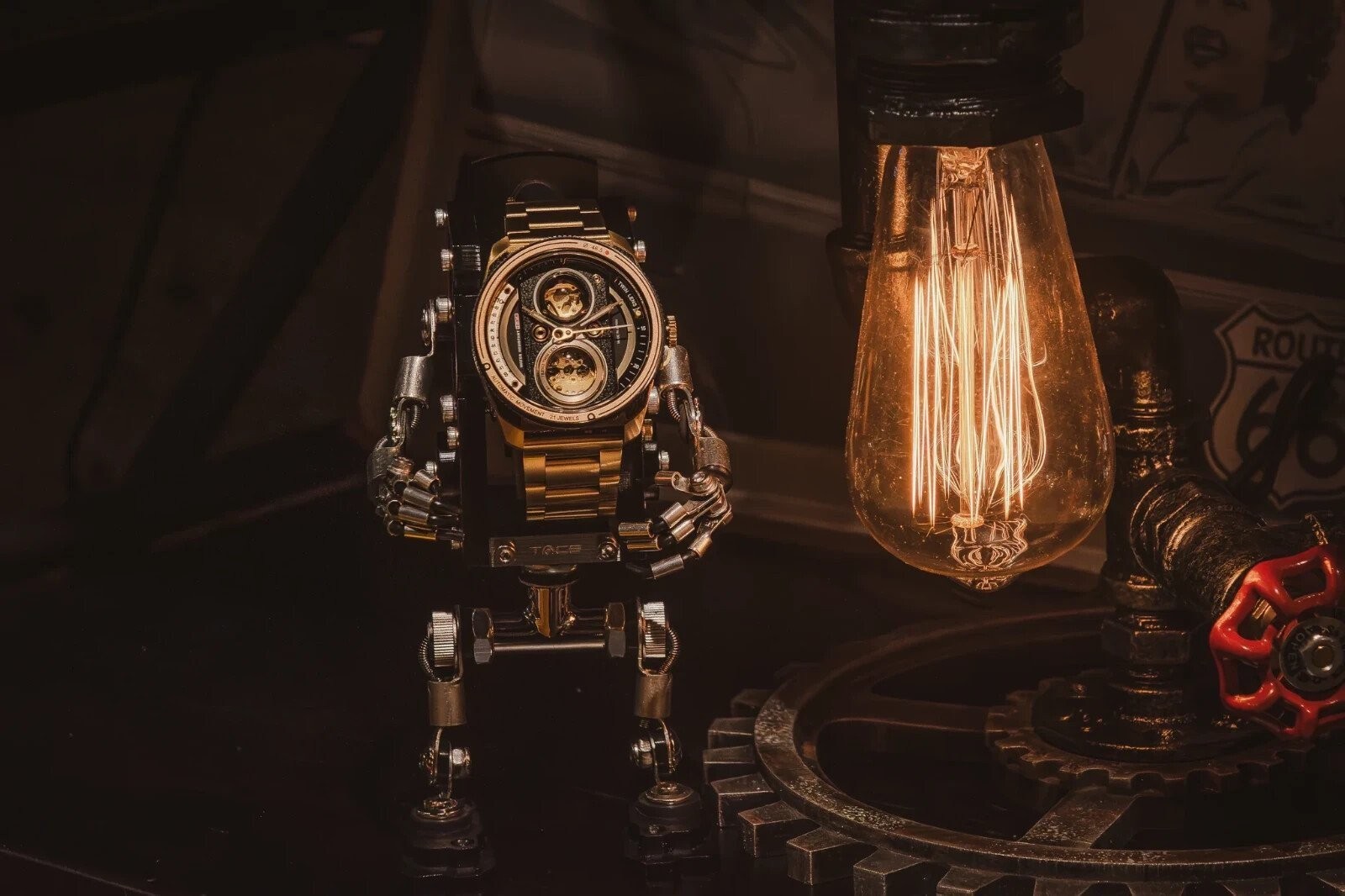 TACS AUTOMATIC TWIN LENS X ROBOTOYS – GOLDEN BRILLIANCE Men’s Watch TS2002DR