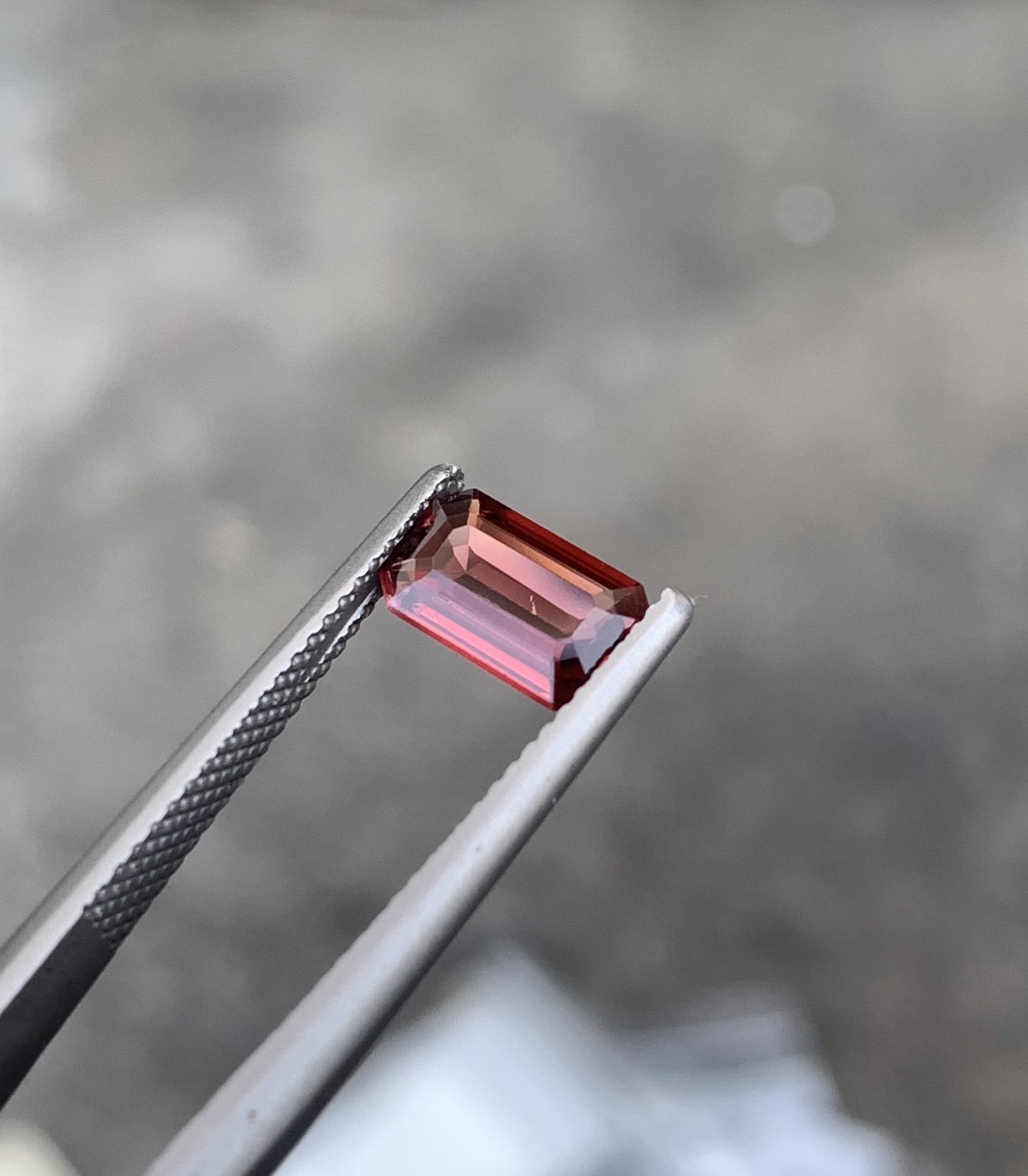 Red Spinel 1.27 Carat Slightly Included Emerald Cut 9mm Burma Loose Gemstone