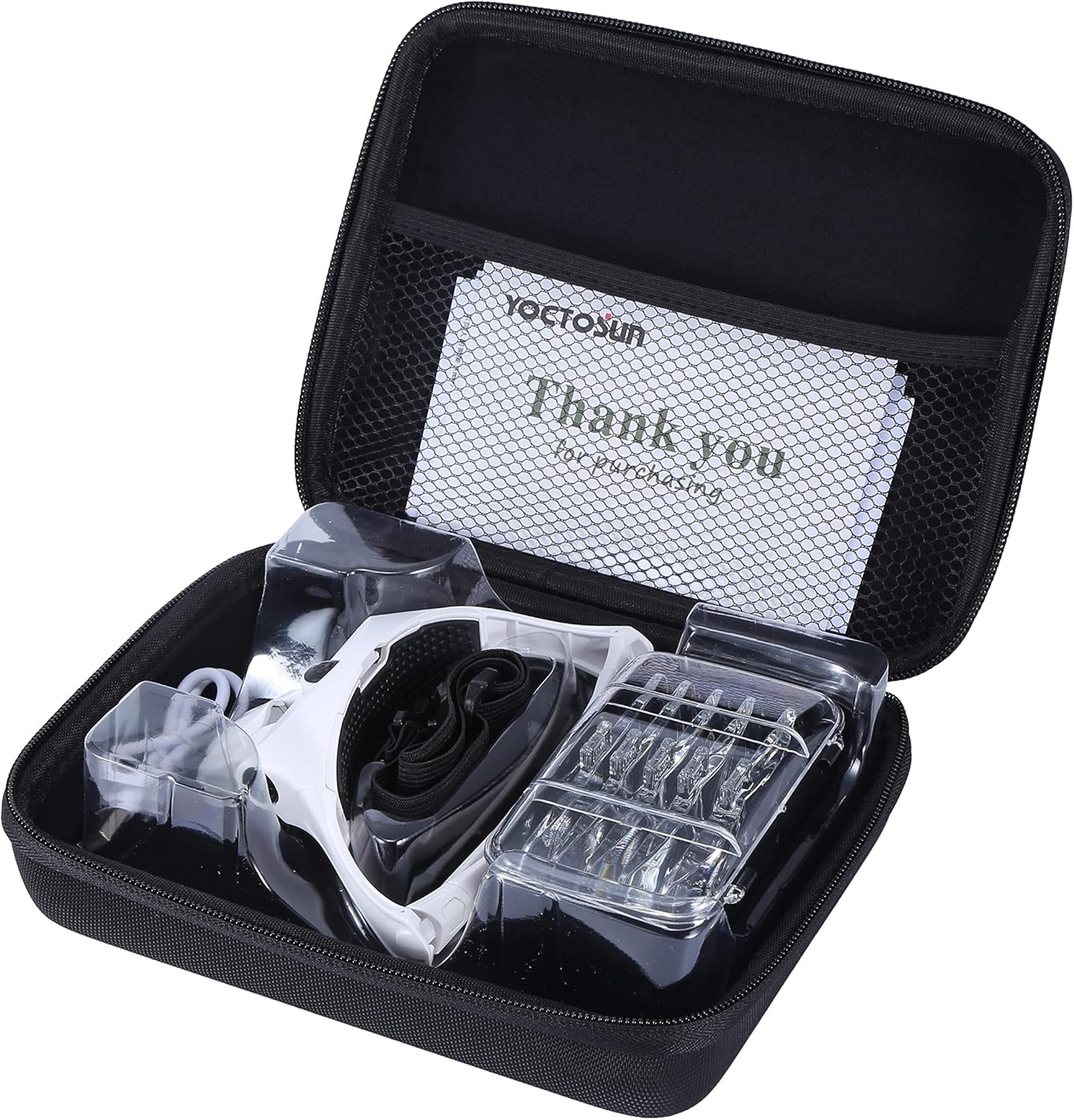 Magnifying Glasses with Light, Head Mount Magnifier with 5 Lenses, Headband, Sto