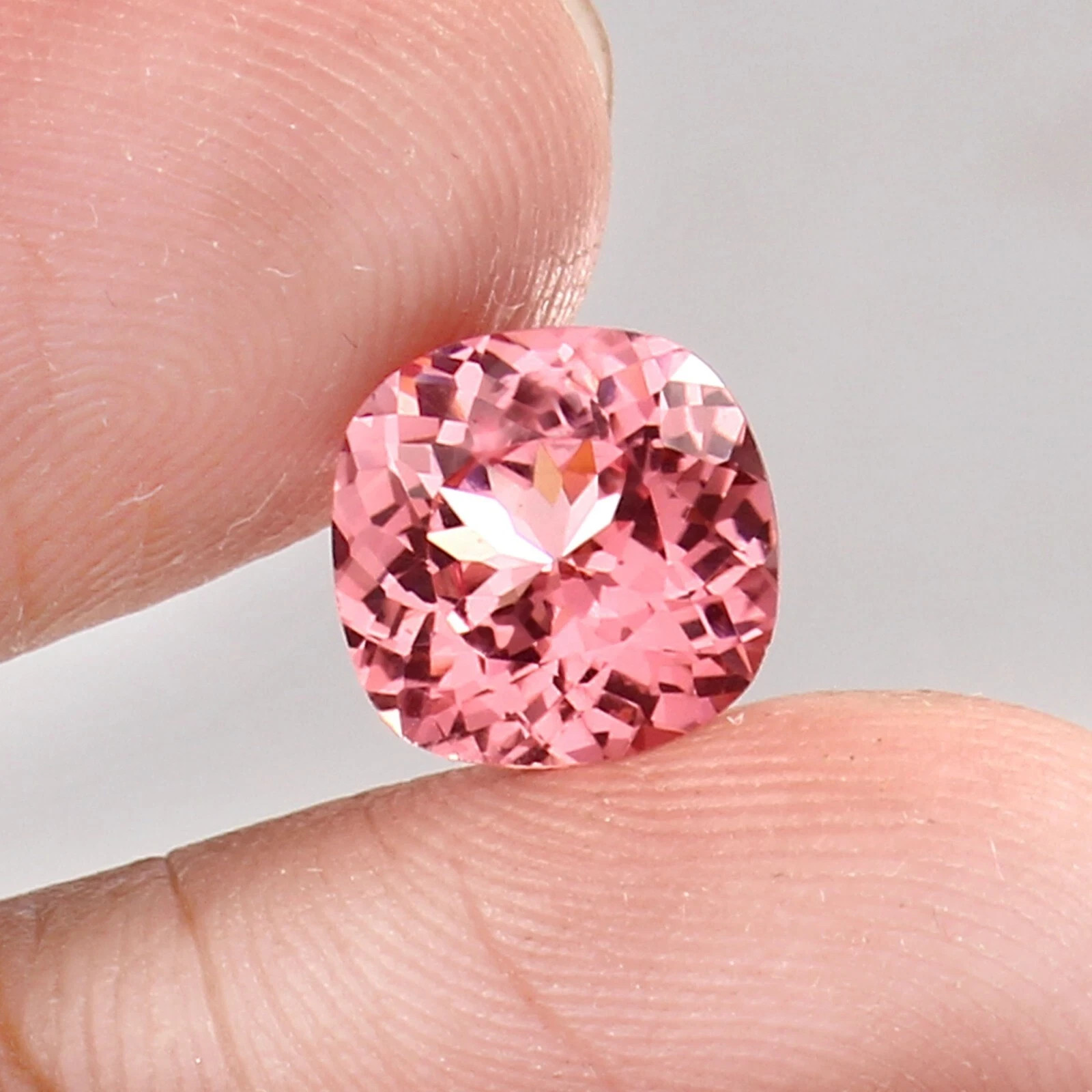 A+Cushion Cut Fiery 6.05 Ct Natural Ceylon Padparadscha Sapphire LooseGemstone