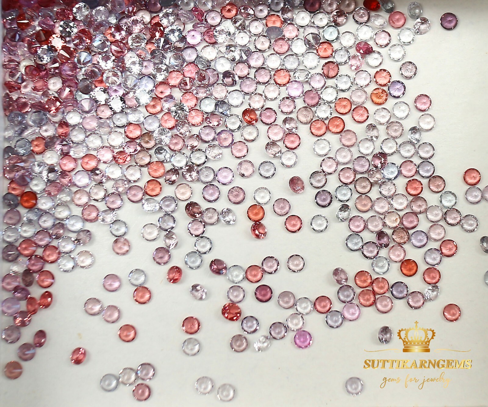 1.8 MM Natural Multi Color Spinel Round Diamond Cut Loose Gemstones Good Quality