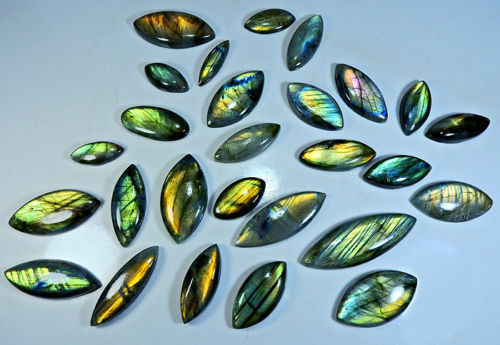 Natural Golden Flash Labradorite Marquise Cabochon Gemstone Wholesale Lot